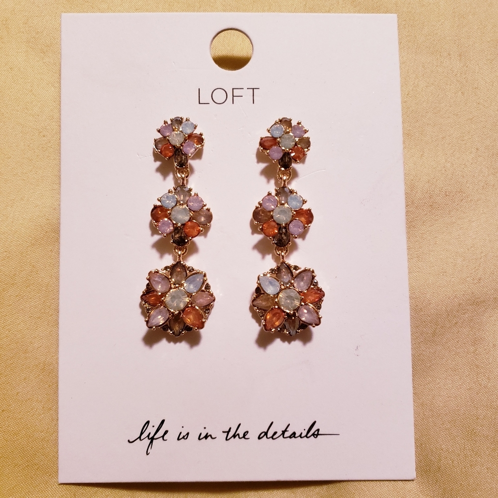 💛 LOFT multicolored tiered earrings